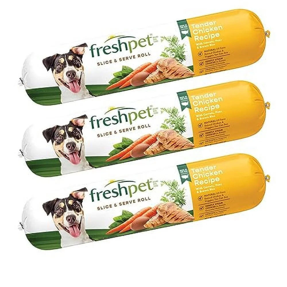 Salutem Vita - Select Dog Food, Slice & Serve Roll, Tender Chicken Recipe 1 lb - Pack of 3