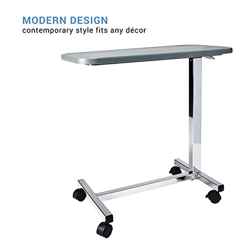 Graham-Field GF8903PS Lumex Modern Overbed Table with Wheels, 28-41