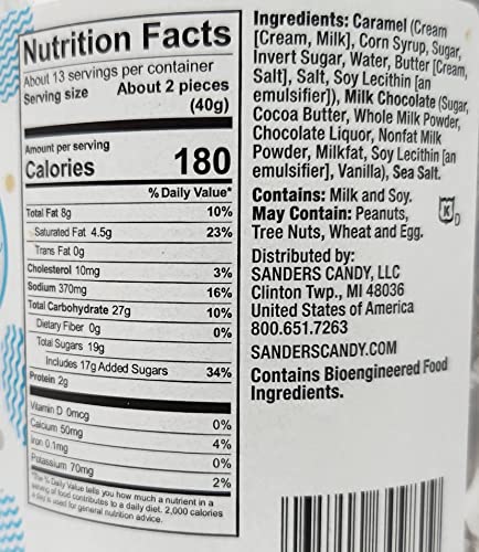 Sanders Small Batch Wonders 18 oz Limited Edition Sea Salt Caramel Eggs (Milk Chocolate)