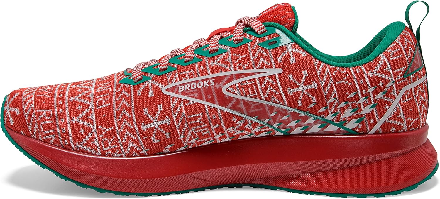 Brooks Women's Levitate 5 Neutral Running Shoe - Red/White/Green - 6 Medium