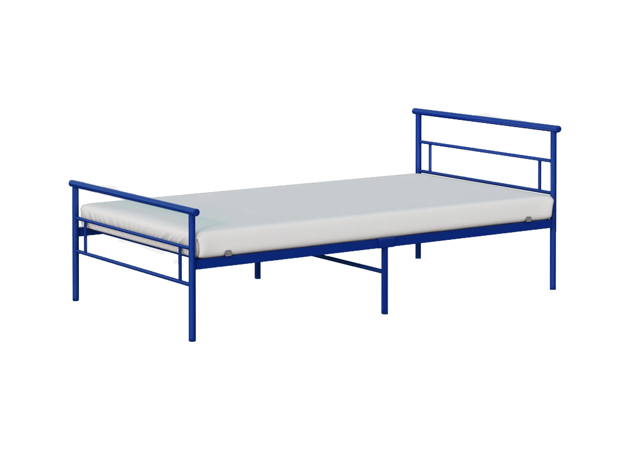 BK Furniture Seattle Classic Metal Bed, Twin, Blue