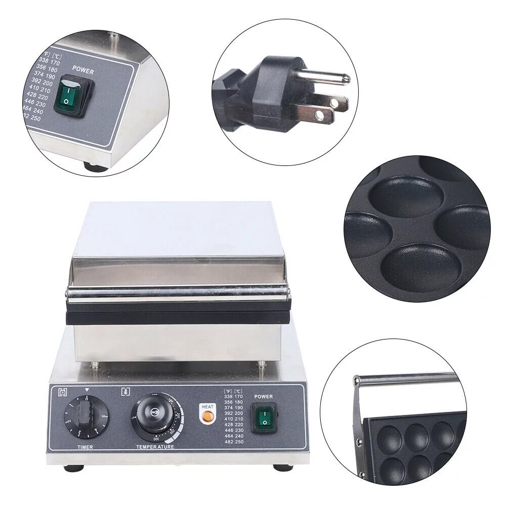 Oukaning 25 Slots 1850w Electric Mini Waffle Machine Dutch Pancake Baker Maker Non-stick