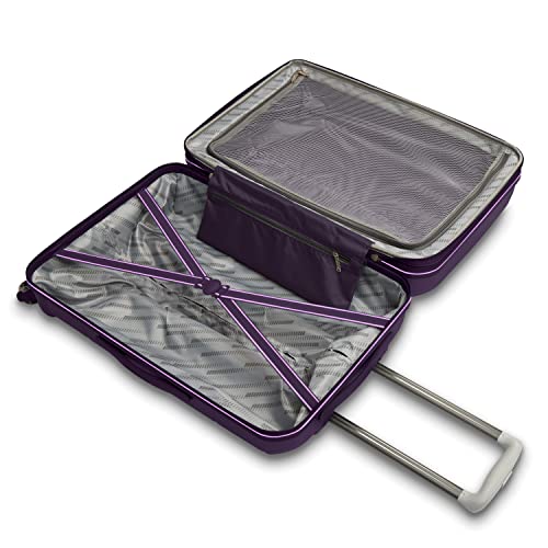 American Tourister Stratum 2.0 Expandable Hardside Luggage with Spinner Wheels, Purple Haze, Carry-on