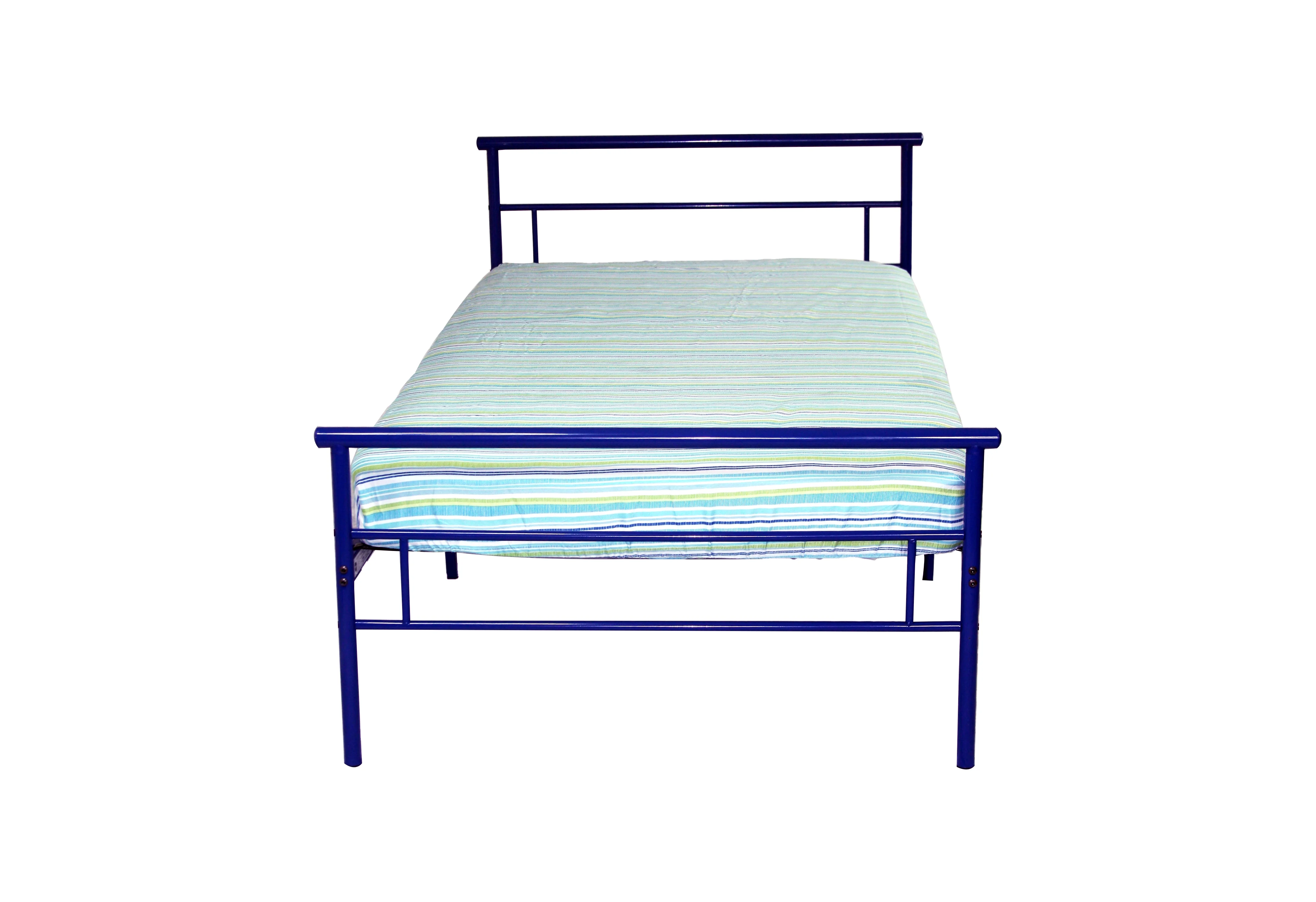 BK Furniture Seattle Classic Metal Bed, Twin, Blue
