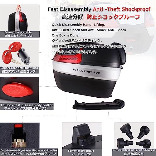 LEEBERTY Motorbike Tailgate, Motorbike Top Box, Motorbike Rear Luggage, Motorbike Travelling Top BoxMotorcycle Accessories