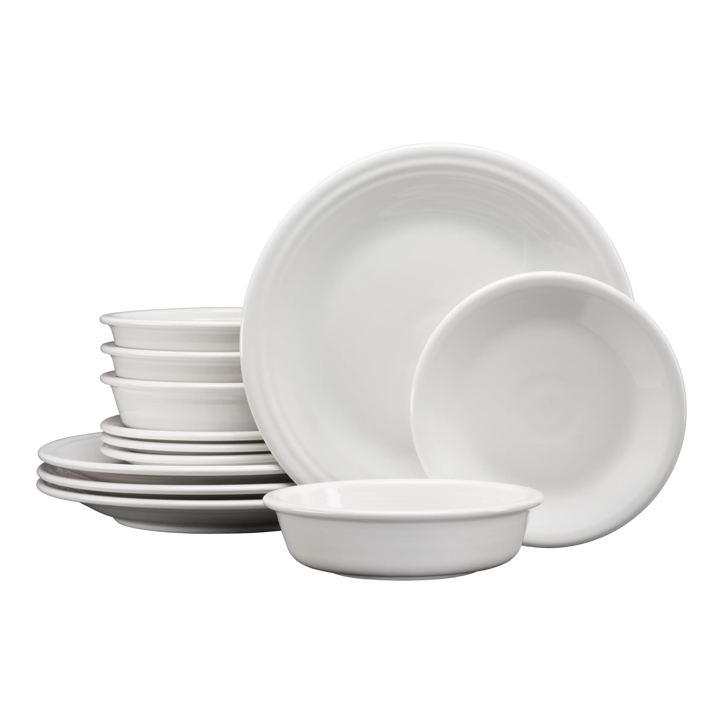 Fiesta Classic 12pc Dinnerware Set White