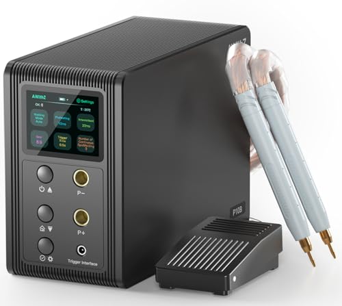 14.6 KW Capacitor Battery Spot Welder, AWithZ Spot Welder, 2-in-1 Automatic & Foot Pedal Two Modes Battery Farad Welding Equipment for 18650/LiFePO4 Lithium Battery Pack Building (P20B)