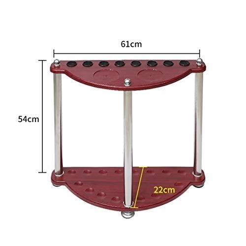 Wall-Mounted Pool Cue Rack - Wooden Billiard Stick Holder with Floor Stand, Vertical Storage for 8 Cues, Easy Installation Ideal for Game Rooms & Billiard Centers
