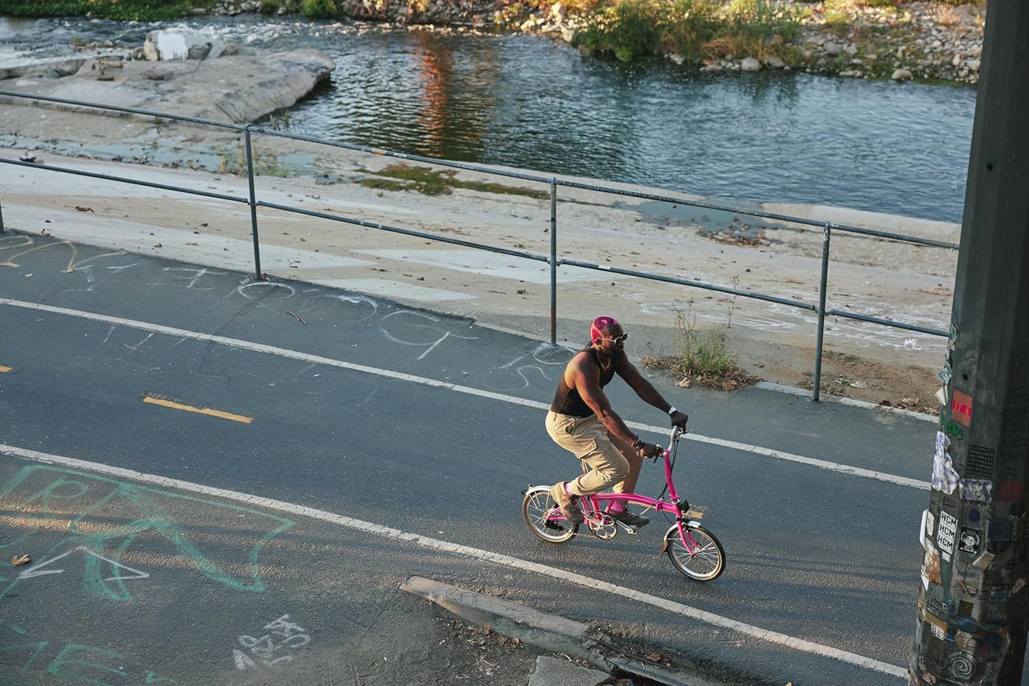 Brompton C Line 6 Speed Folding Bike - Hot Pink