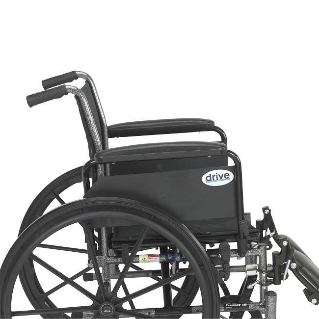 Drive Medical - Cruiser III Light Weight Wheelchair with Flip Back Removable Arms