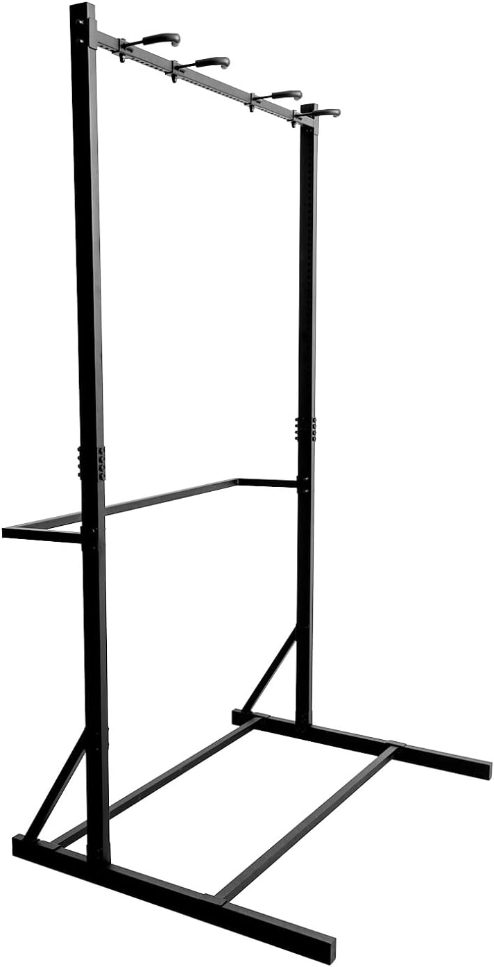 Freestanding Bike Rack Bicycle Storage Rack for Home and Garage Max 5 Bikes Solid Steel Indoor Floor Stand Organizer Sporting Gear Storage Station Sturdy Steel Vertical Bike Rack