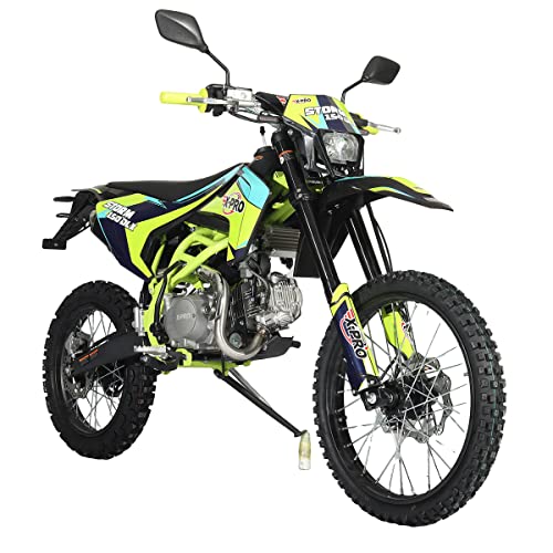 X-PRO 150 Dirt Bike Storm DLX 150 4-Speed Manual Transmission with All Lights, Electric/Kick Start, Big 19