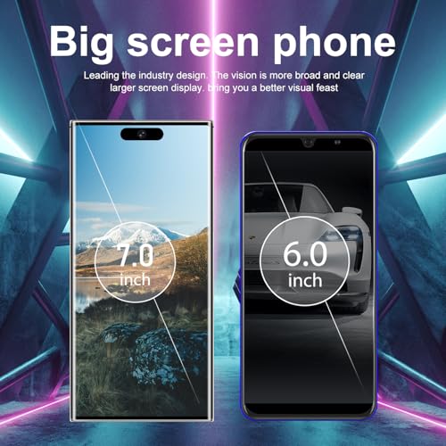 Unlocked Cell Phones Smartphones 5G Phone Android 13 Mobile Phones 8GB+256GB/7 Display/48MP+108MP Camera/6800 mAh/Dual SIM/Build-in Pen (White)