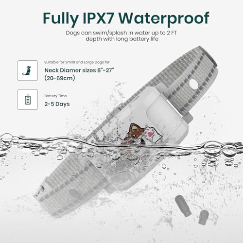 Upgraded GPS Dog Fence & Tracking Collar System - No Subscription Required, Customizable Boundaries via App, Waterproof Rechargeable Collar with Remote Training, 1-Minute Setup, Long Battery Life