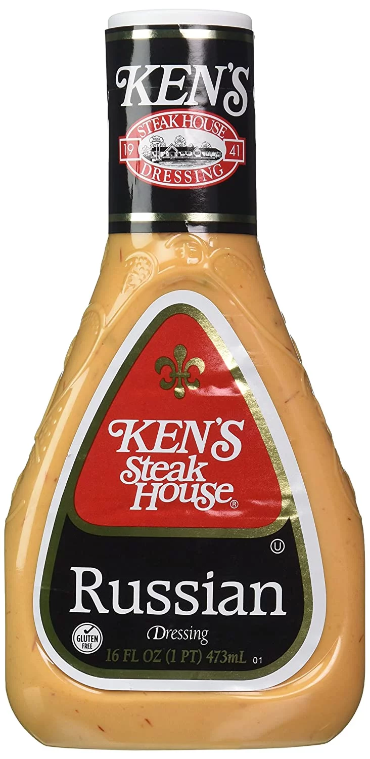 Kens Steakhouse Russian Salad Dressing (Pack of 2) 16 oz Bottles