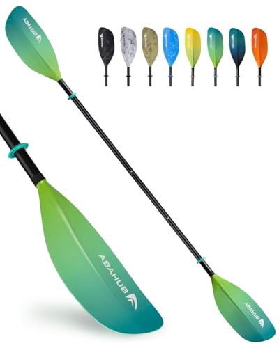 Abahub Adjustable Kayak Paddle 210-230 cm/ 230-250 cm Floating Kayaking Oars Boating Oars Canoeing Oars Black