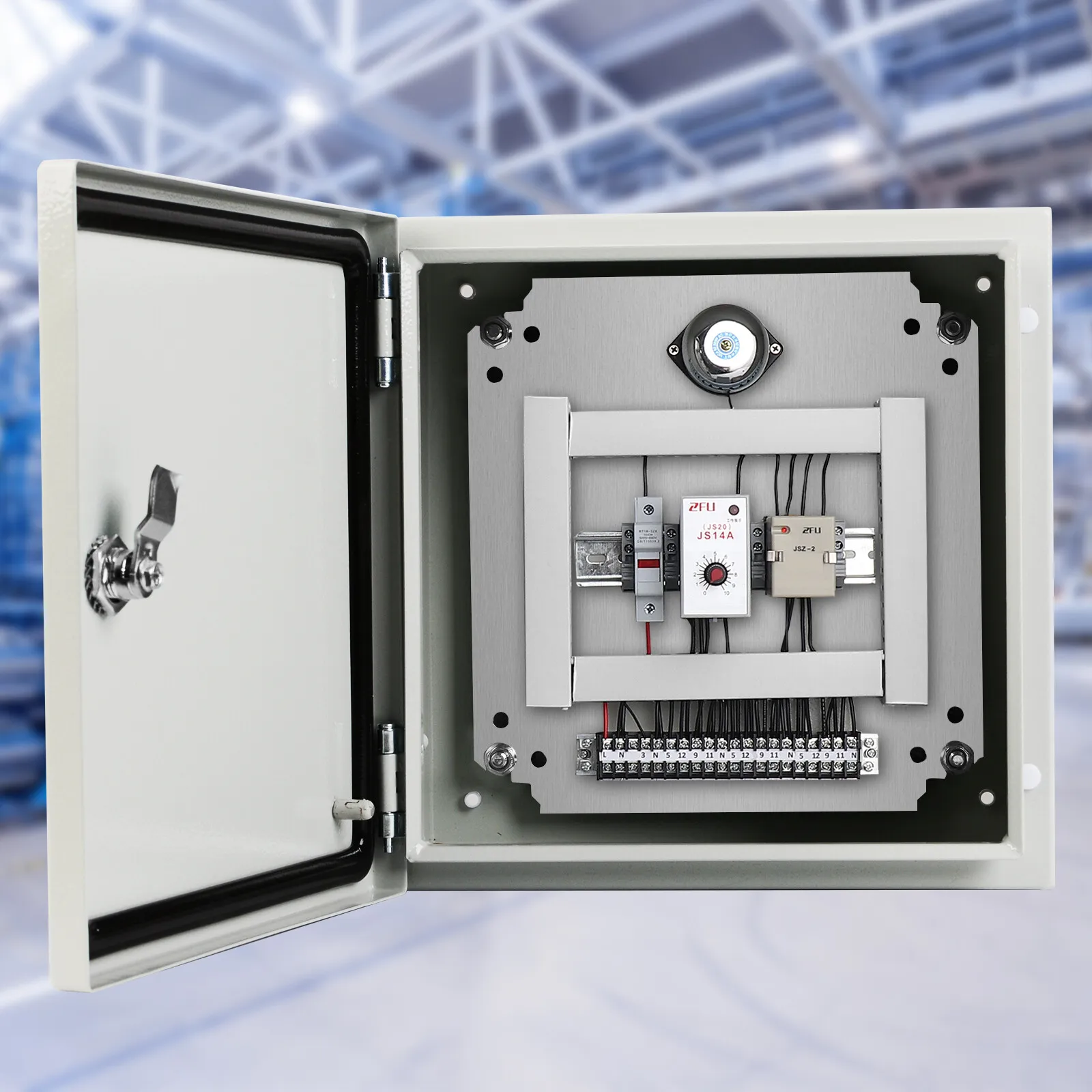 JSTUOKE 12x12x8'' Carbon Steel Electrical Enclosure Box IP66 Wall Mount Junction Box