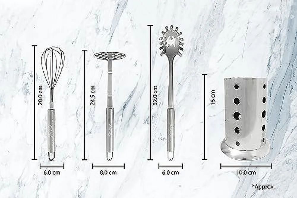 Kitchen Utensils Set with Holder - 8 Piece Kitchen Accessories