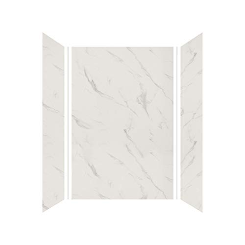 Transolid EWK363672-41 Expressions 3-Panel Shower Wall Kit, 36-in L x 36-in W x 72-in H, Bianca