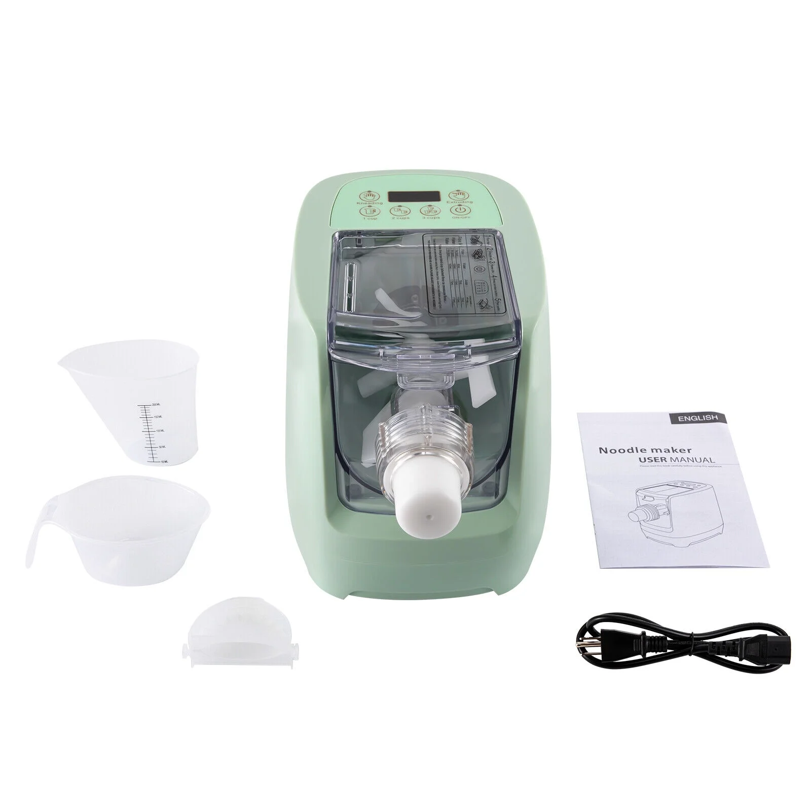Miumaeov 13-Mode Automatic Noodle Maker Electric Pasta Lasagna Dumpling Skin Making Machine Green