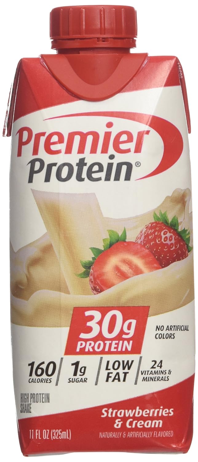 Premier Protein High Protein Shake, Strawberry Cream (11 Fl. Oz., 12 Pack), 132 Oz