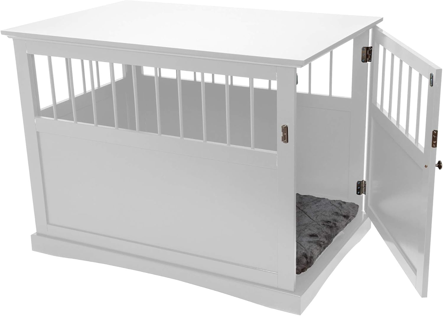 Furhaven Living Room End Table Dog Crate - White, Large