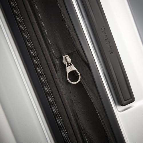 Samsonite Carry-On Pro Front Pocket Hardside Expandable 21-Inch Octiv Luggage: Durable & Impact Resistant, 360° Aero Trac Spinner Wheels, Adjustable Telescopic Handle, TSA Approved Lock - Silver