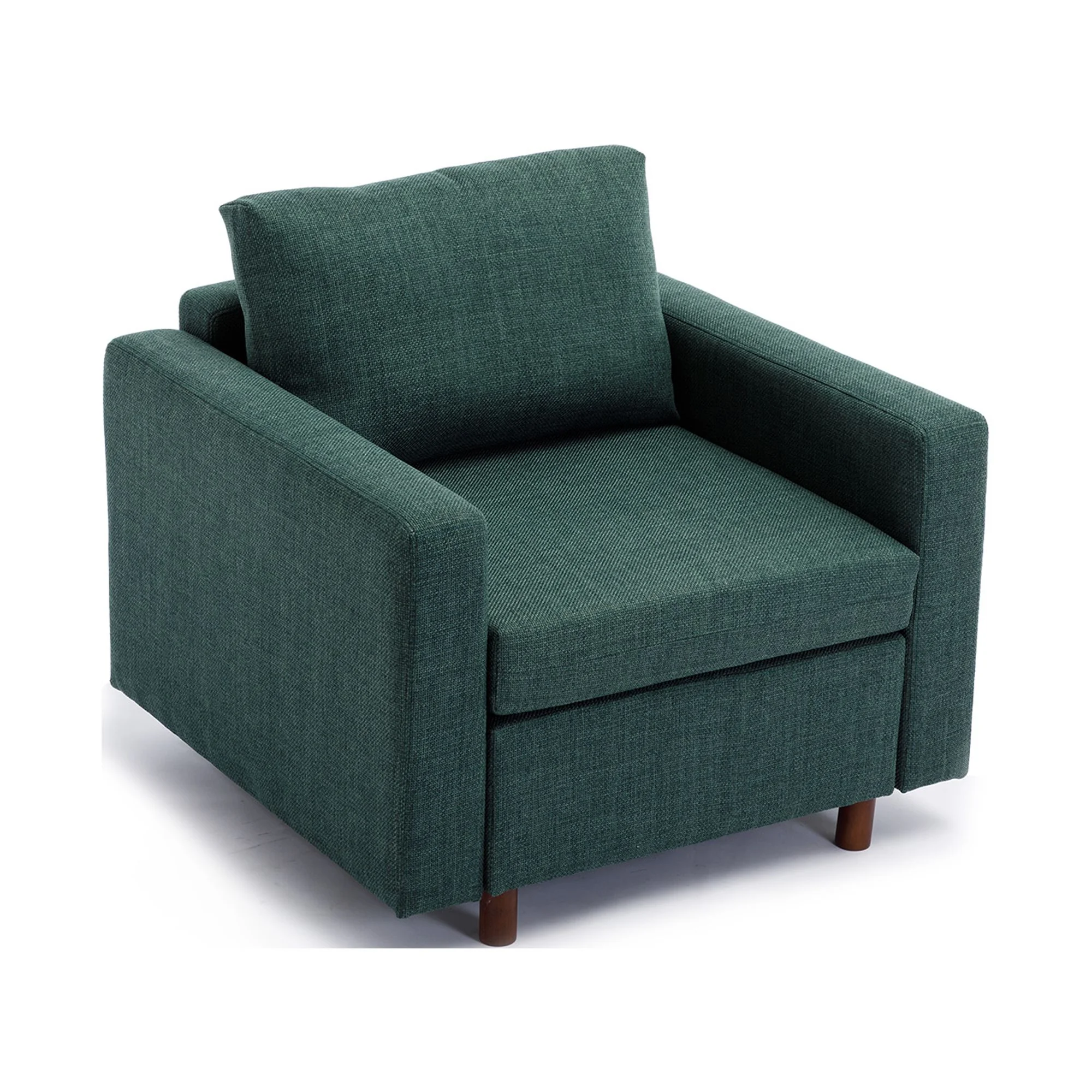 Single Seat Module Sofa Sectional Couch,Cushion Covers Non-removable and Non-Washable,Green