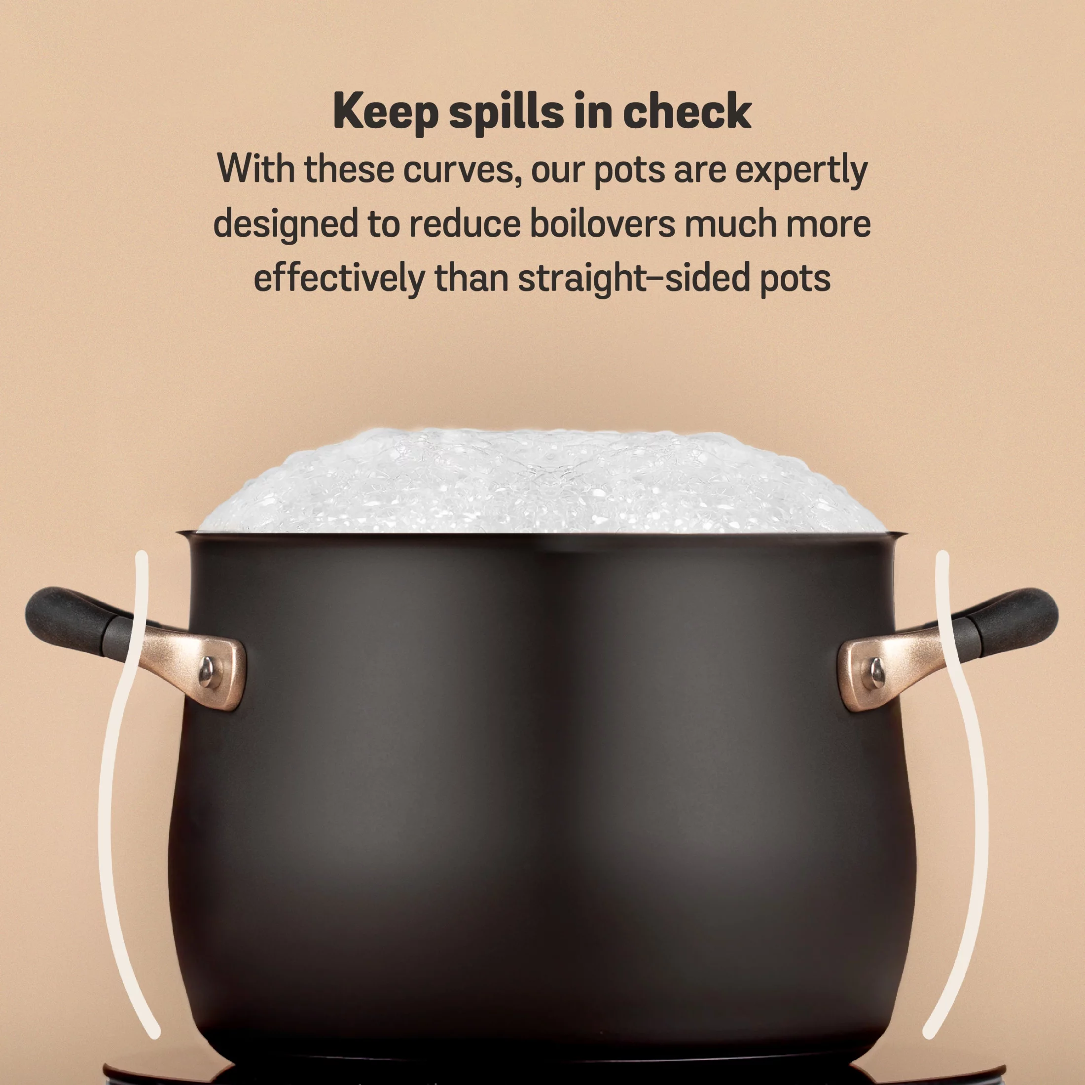 Meyer Accent 6 Piece Hard Anodized and Stainless Steel Pots and Pans Set, Matte Black