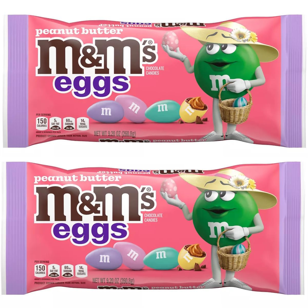 Easter M and M's Eggs Bulk Easter Candy Pack of 2 x 9.9oz Bags of Peanut Butter M and Ms Easter Eggs. Chocolate Easter Candy for Easter Eggs by Snackivore.