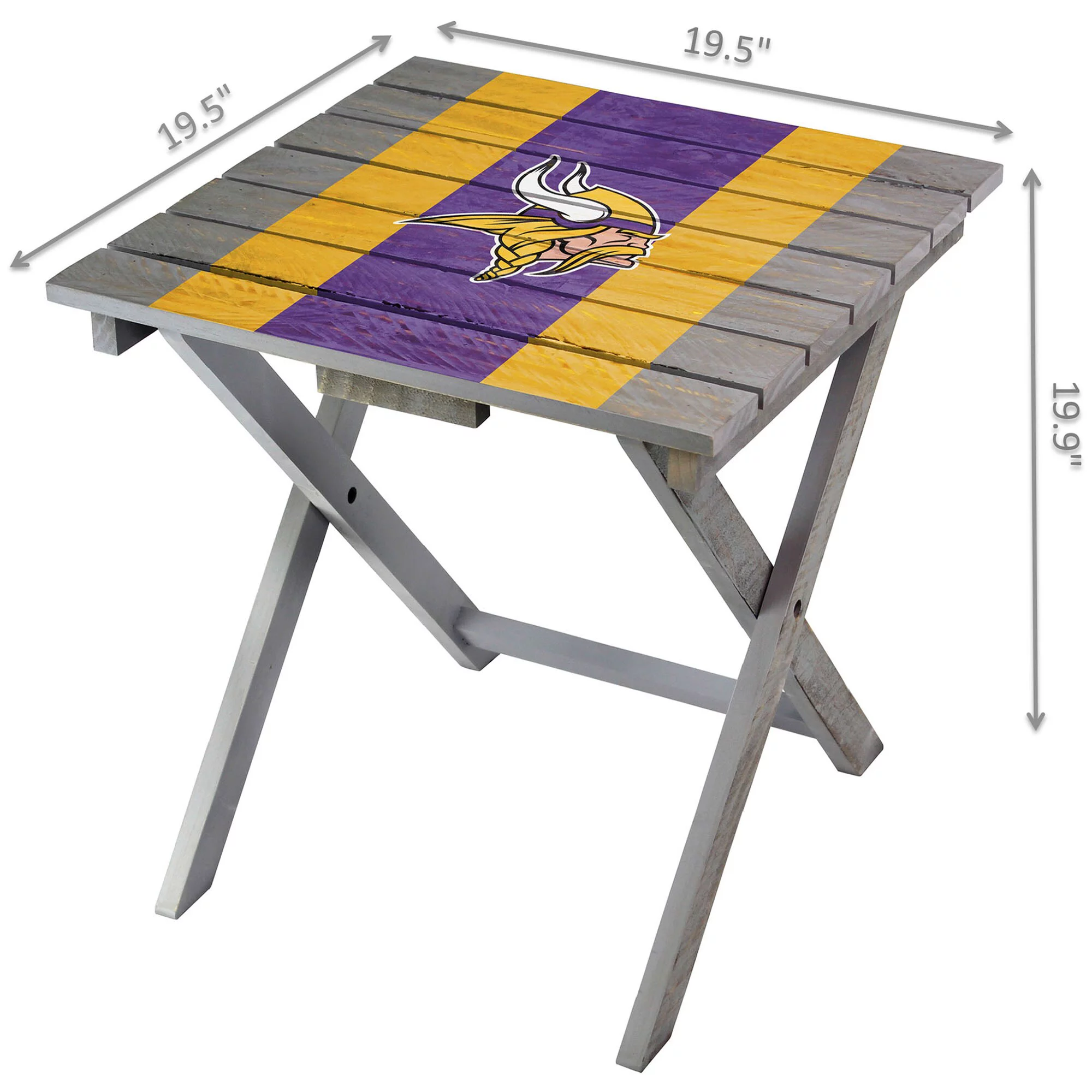 Imperial Gray Minnesota Vikings Folding Adirondack Table