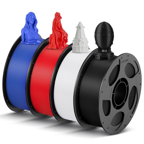 ANYCUBIC High Speed 3D Printer Filament 1.75mm Bundle, Rapid PLA Filament with High Prints Quality, Dimensional Accuracy +/- 0.02mm, Print with Most FDM 3D Printers, 1KG Spool, 2KG Blue + Bright Red