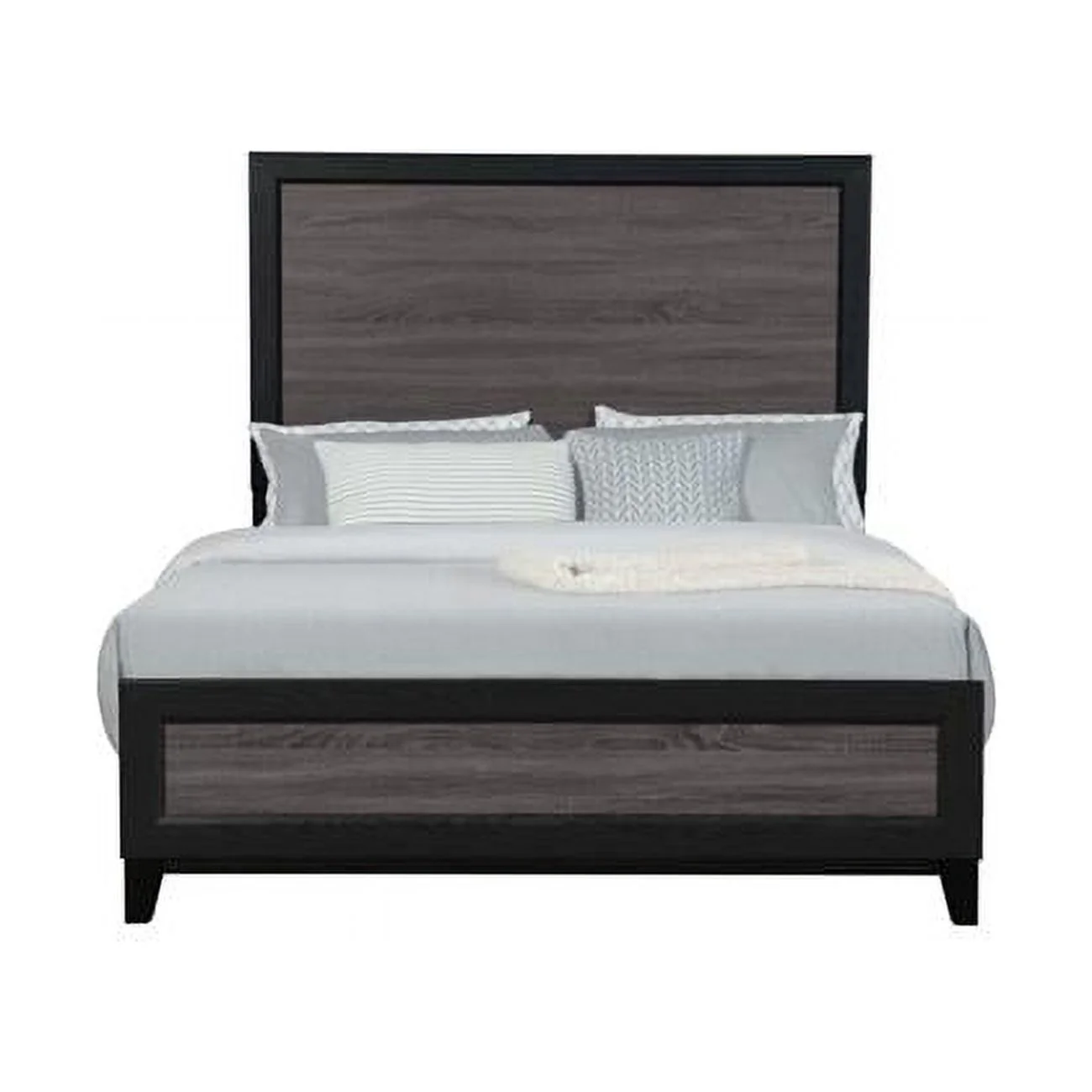 Global Furniture USA Lisbon Engineered Wood Queen Bed in Dark Gray/Black