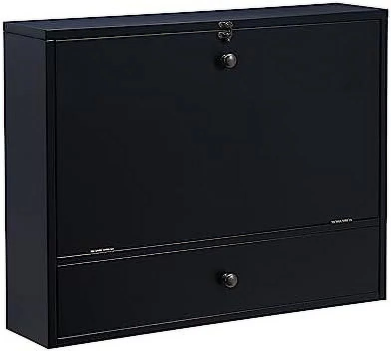 Willingham Wall Mount Folding Desk, Black