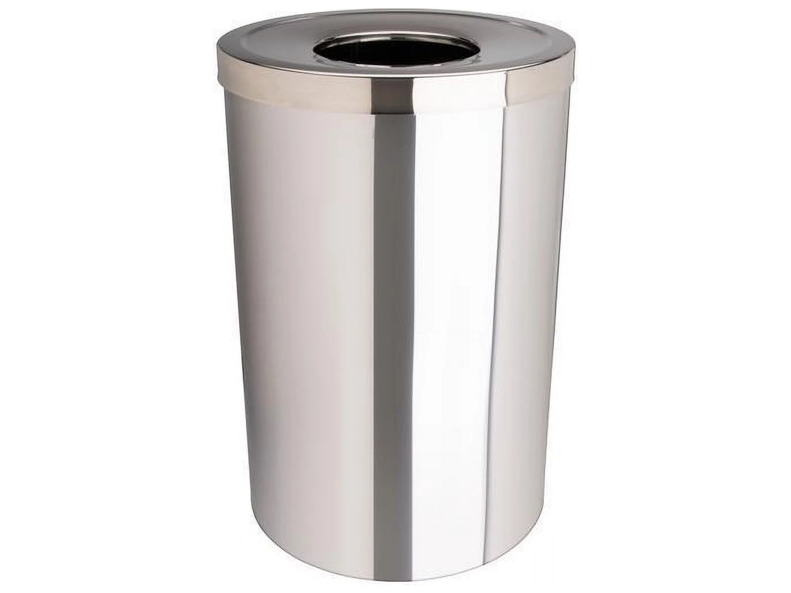 Genuine Joe Wast Receptacle Open-Mouth 30 Gal. Stainless Steel 58895