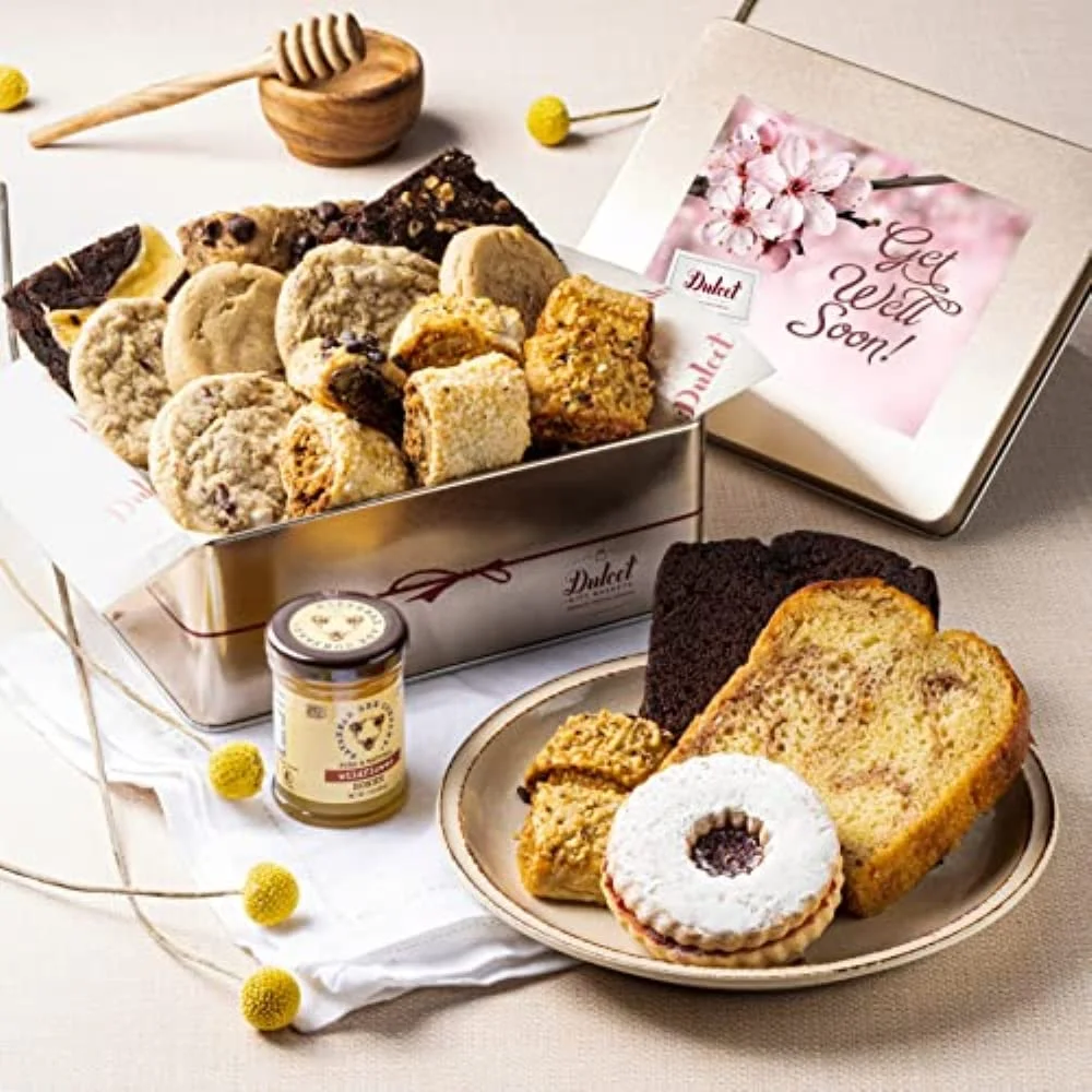 Classic Confection Get Well Soon Tin Of Gourmet Pastries Great Gift For Men, Women, Family And Friends With Prime Delivery
