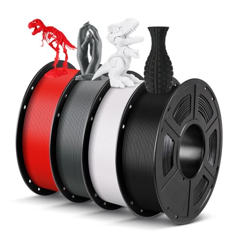 ANYCUBIC PLA Filament 1.75mm Bundle, 3D Printing PLA Filament 1.75mm Dimensional Accuracy +/- 0.02mm, 1KG Spool (2.2 lbs), 2KG Grey+Grey