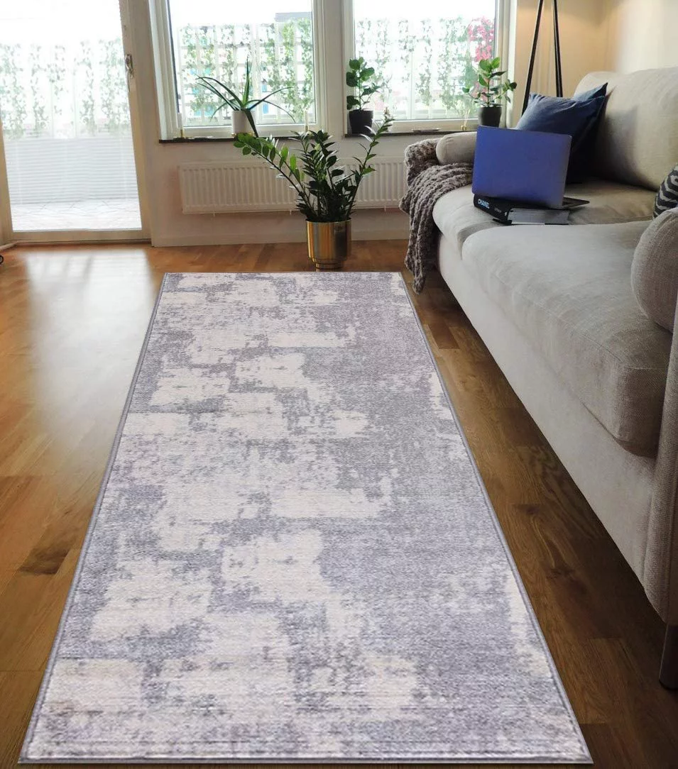 Handcraft Rugs-Abstract Rugs/Luxury Livingroom Modern Soft/Smooth-Silver/Gray/White