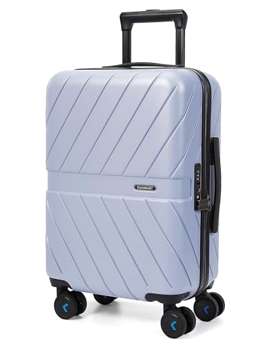 BAGSMART Carry On Luggage 22x14x9 Airline Approved With TSA Lock, 1OO% Polycarbonate Hardside Luggage with Spinner Wheels, Durable Hard Shell Carry On Suitcase 20 inch Black