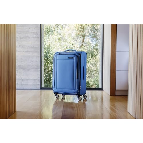 Samsonite Saire LTE Softside Expandable Luggage with Spinner Wheels, 3-Piece Set (20/25/28), Caribbean Blue