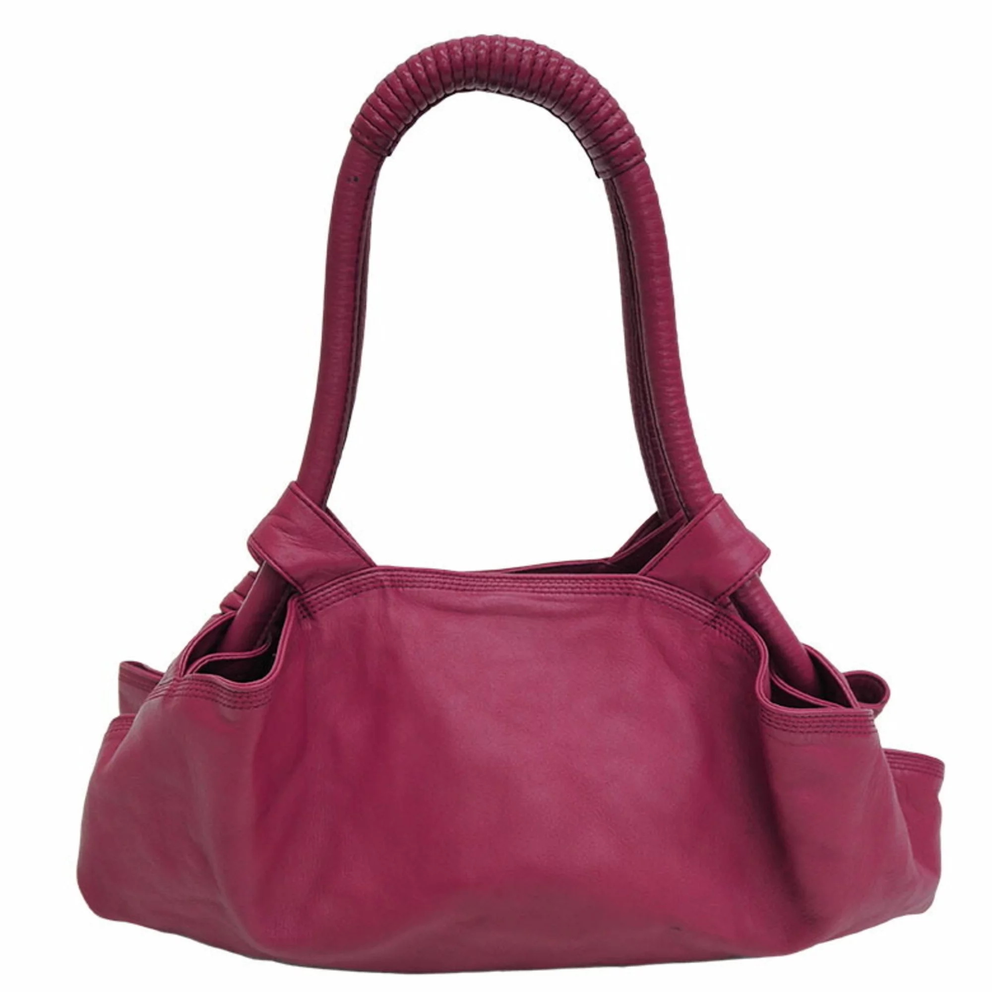 Pre-Owned Loewe LOEWE Nappa Aire Handbag Pink Leather Anagram Shoulder (Good)