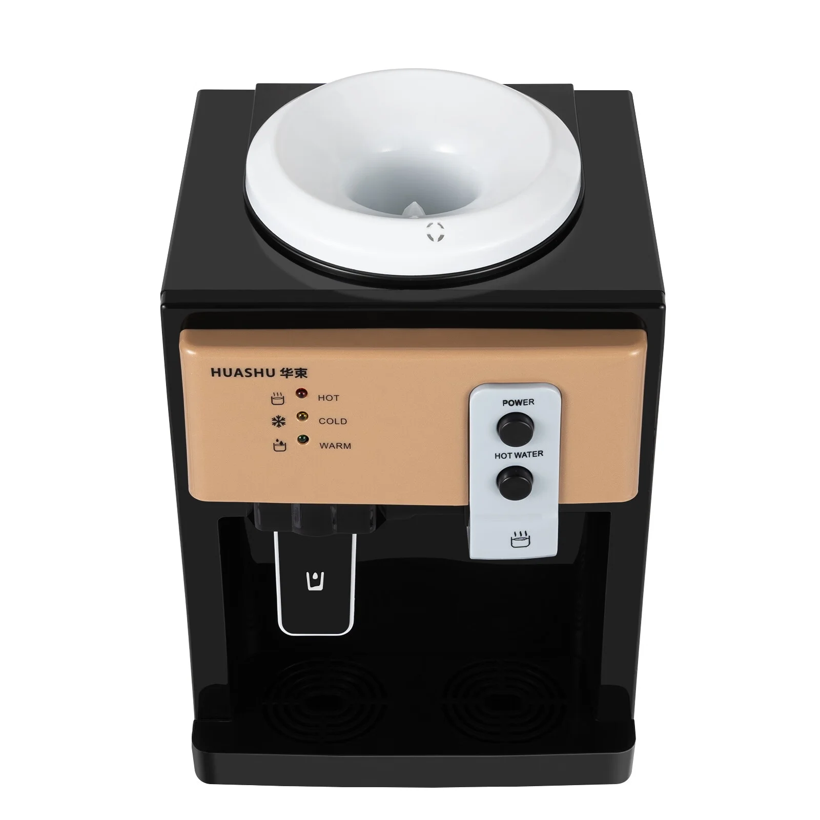 Wuzstar Countertop Water Cooler Dispenser Top Loading, Home Office Use Electric Hot and Cold Dispenser Water Machine,3 Temperature Settings