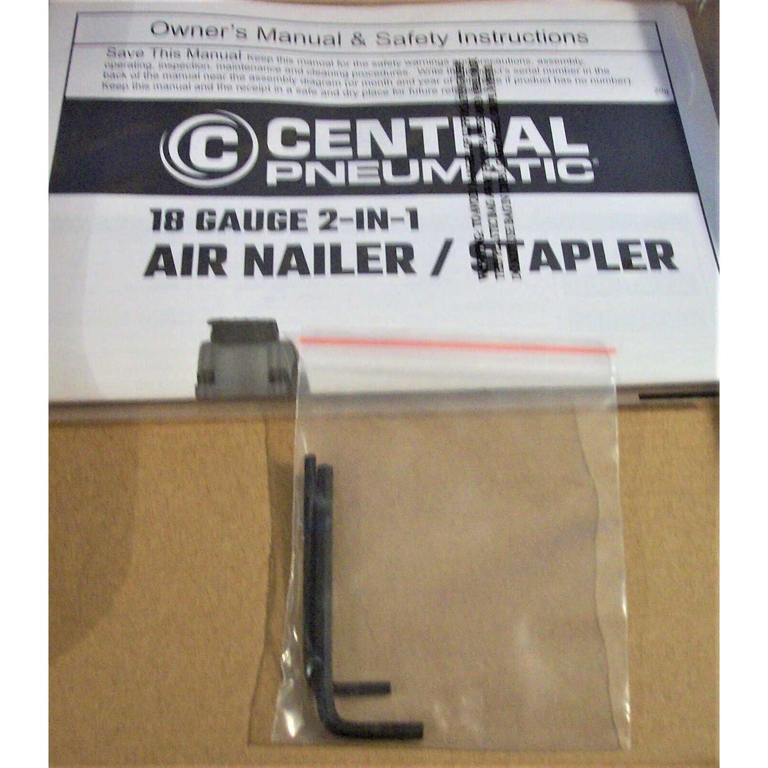 Central Pneumatic 18 Gauge 2-in-1 Air Nailer/Stapler