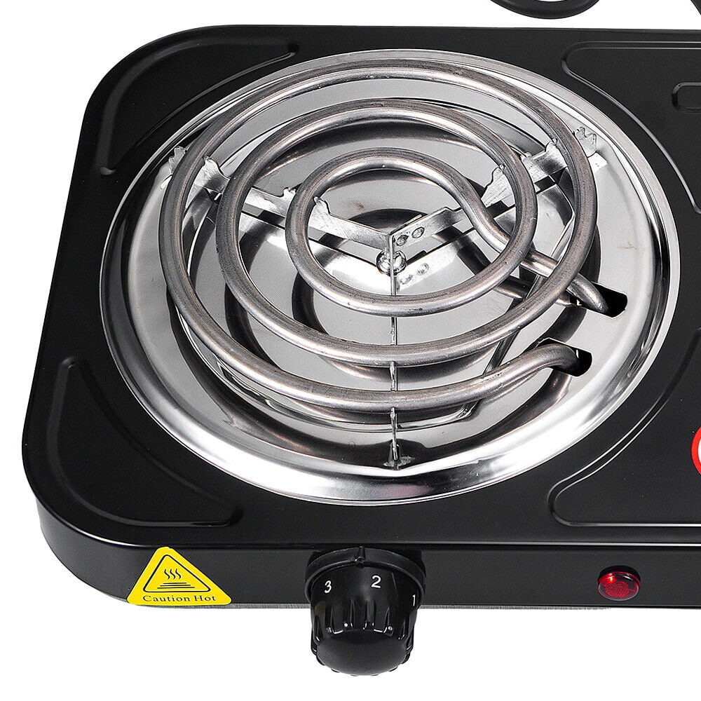 Jahy2Tech  Hot Plate Kitchen Double-burner Electric Stove Multi-turn Heating Tubes Double Multifunction Temperature Control 220v2000W