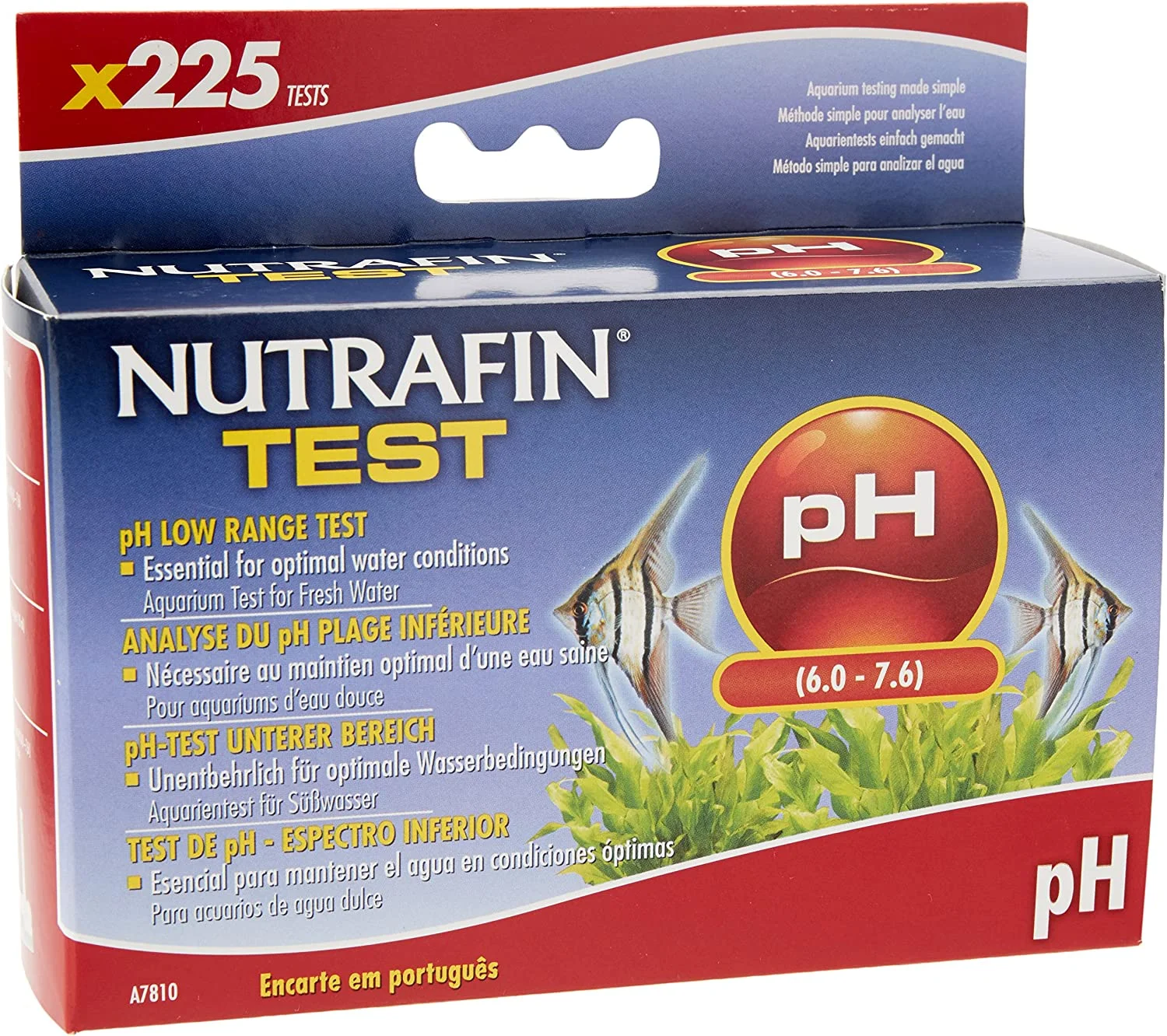 pH Low Range 6.0-7.6 for Freshwater, 225-Tests