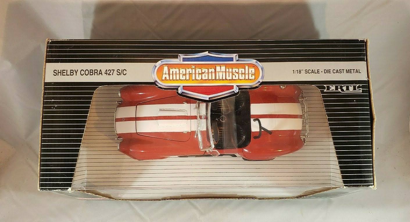 #7369 Ertl American Muscle Shelby Cobra 427 S/C,red 1/18 Scale Diecast Car