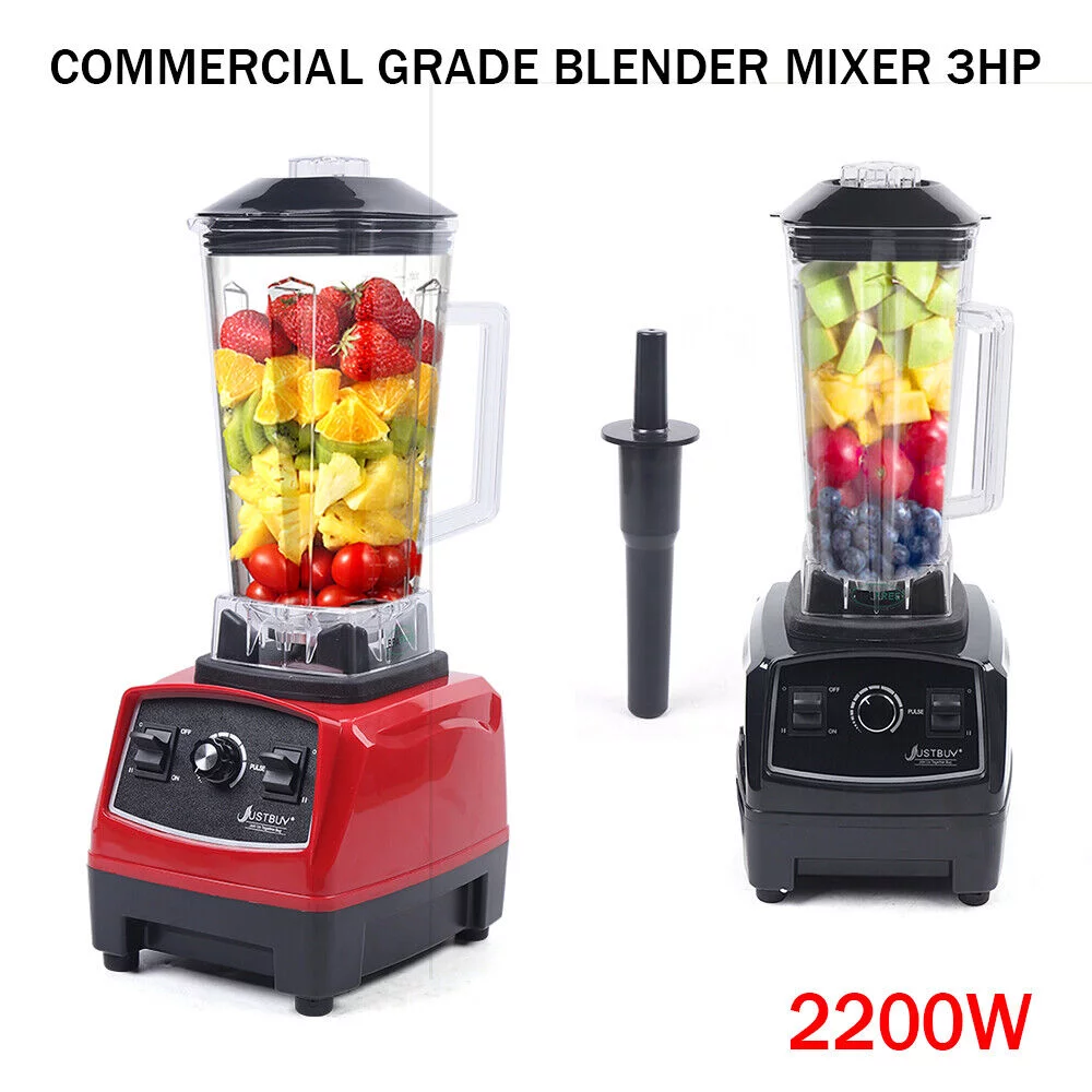 Oukaning 2L 2200W Crushing Blender Electric Mixer 45000 Rpm High Speed Blender(Red)