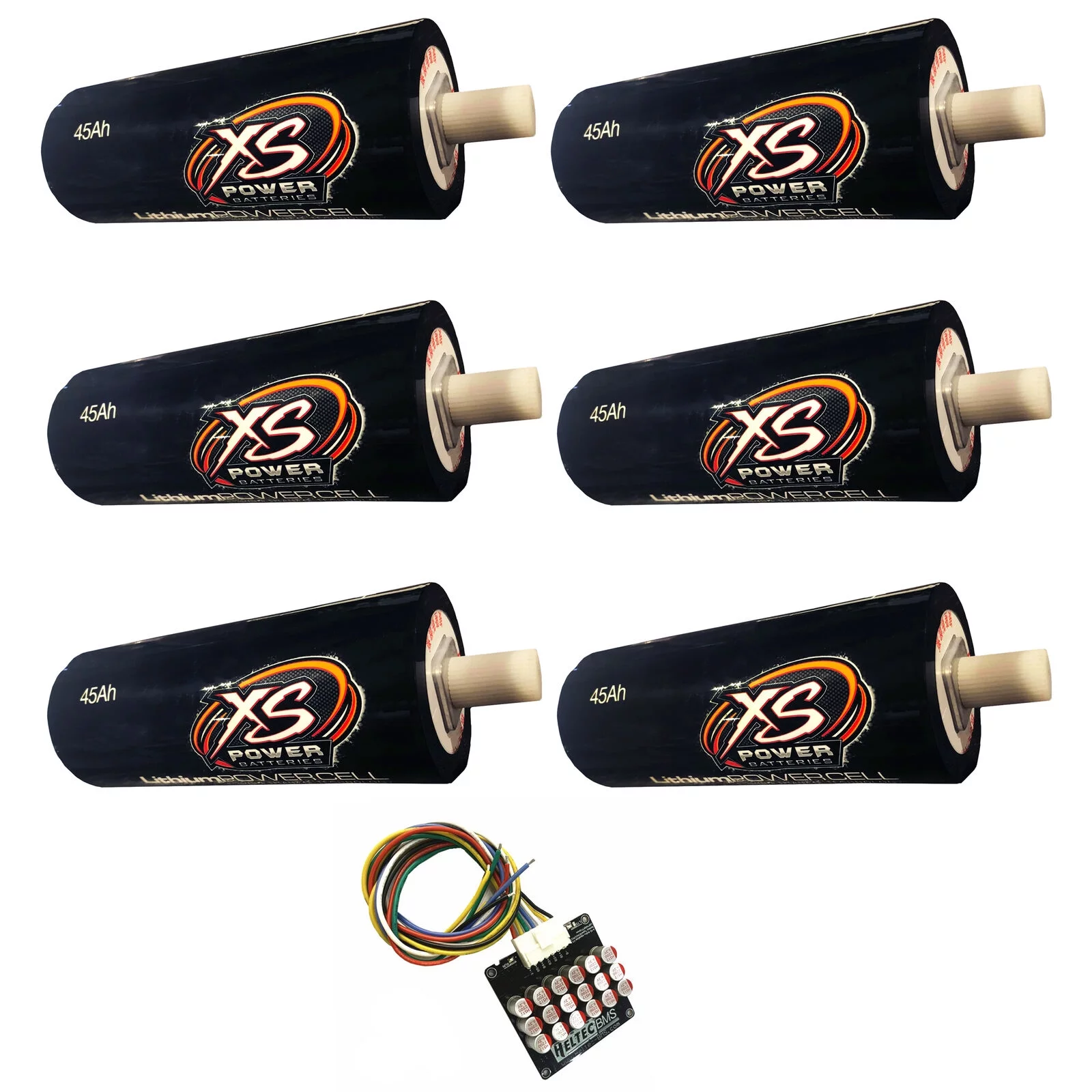 XS Power 6 Cell Bank 2.3V 45 Ah Lithium Titanate Oxide LTO Batteries W/ Balancer