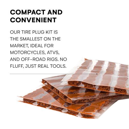 Boulder Tools - Compact Tire Repair kit with Molle Storage Pouch. Heavy Duty Universal Tire Plug Kit, Easily Stores Inside Your UTV, ATV, Truck, Motorcycle, Overlanding Gear or RV