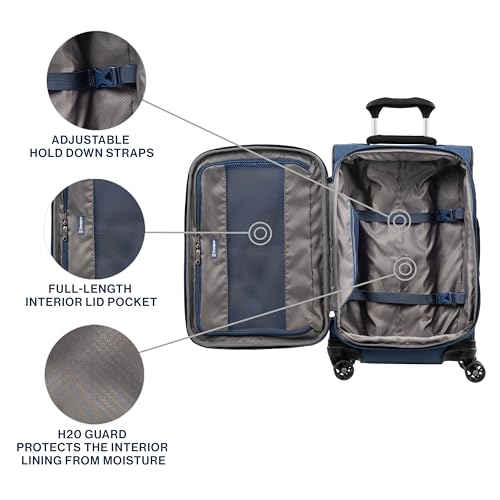 Travelpro Tourlite Softside 2-Piece Set, Expandable Luggage with 4 Spinner Wheels, Lightweight Suitcase, 21